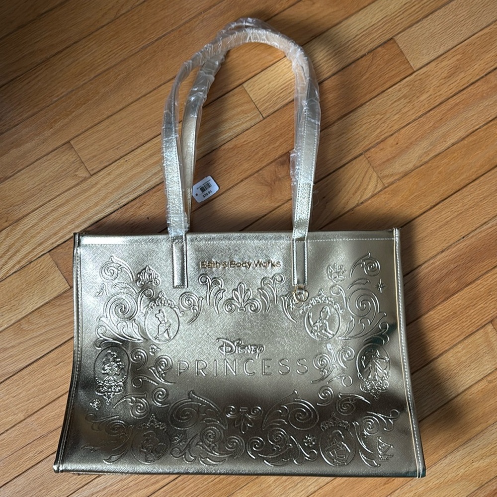 Bath & Body Works 2025 Disney Princess Gold Tote Bag New